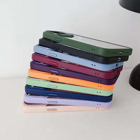 Premium Transparent Frame Case with Camera Lens Protector – Shockproof & Stylish