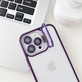 Premium Transparent Frame Case with Camera Lens Protector – Shockproof & Stylish
