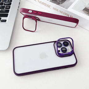 Premium Transparent Frame Case with Camera Lens Protector – Shockproof & Stylish