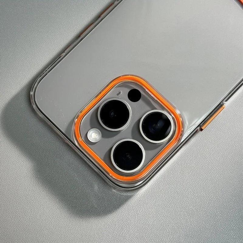 Outdo Splicing Dual Color Case with Metal Buttons