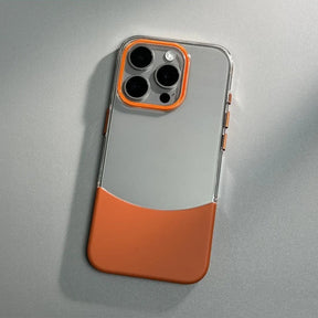 Outdo Splicing Dual Color Case with Metal Buttons